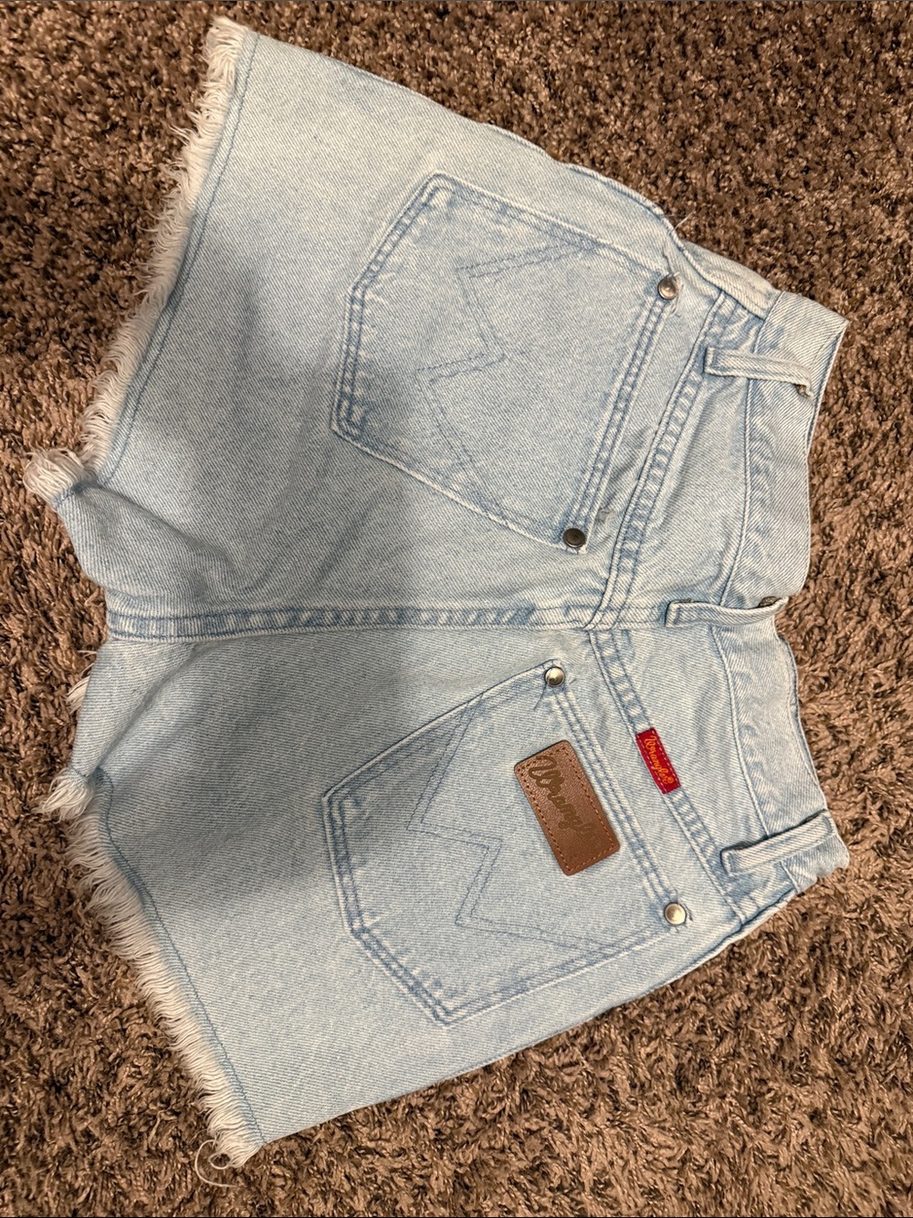 Like new! Light Wash Denim Frayed Hem Women's Shorts